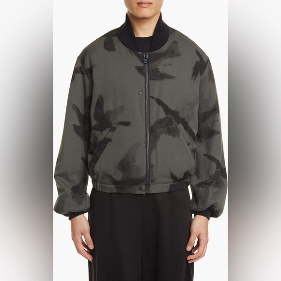 Sasquatchfabrix Crow Print Wool Bomber - Picture 3 of 9